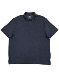 Mens Big & Tall Navy Heather Stretch Slim Fit Short Sleeve Polo Shirt