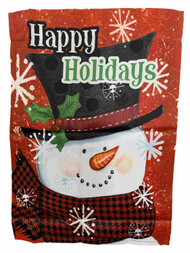 Welcome To Our Home Christmas Decorative Garden Burlap Flag 18 x 12.5 Inch