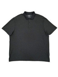 Mens Big & Tall Black Heather Dry Cool Stretch Short Sleeve Polo Shirt