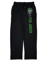 DC Comics Mens Black The Joker Sleep Pants Lounge Pants Pajama Bottoms