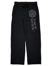 Westworld Mens Black Knit Sleep Pants Lounge Pants Pajama Bottoms