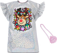 Barbie Holiday Silver Reindeer Outfit Fashion Doll Clothes Set