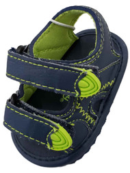 Infant Baby Boys Navy Blue & Neon Green Sandals Summer Kids Shoes