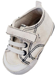 Infant Boys Off White Beige Ivory Slip-On Sneakers Kids Shoes 2