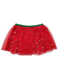 Girls & Girls Plus Red Christmas Lights Dressy Layered Tulle Tutu Skirt