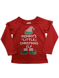 Infant & Toddler Girls Red "Mommy's Little Christmas Elf" Holiday Shirt