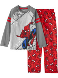 Marvel Boys Gray Spider-Man Superhero Spider 2 Piece Pajama Sleep Set