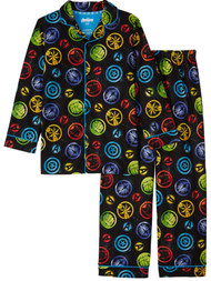 Marvel Boys Black Avengers Endgame Superhero 2 Piece Flannel Pajama Sleep Set