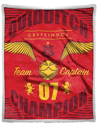 Harry Potter Quidditch Silk Touch Throw Blanket With Sherpa Fleece Reverse
