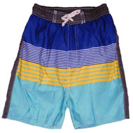 Boys Multicolor Striped Swim Trunks Board Shorts 5-6