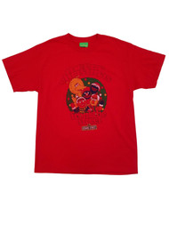 Sesame Street Mens Red Merry Christmas From The Street Short Sleeve T-Shirt