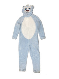 Mens Plush Snow Yeti Hoodie Union Suit Blanket Sleeper Pajamas PJs