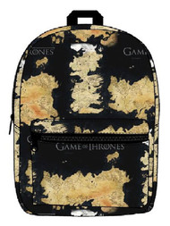 Game Of Thrones 18" Backpack, Westeros & Essos Map School Bag with Laptop Sleeve