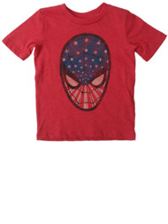 Infant Boys Marvel Spiderman USA Flag Patriotic Flag T-Shirt