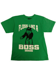 Hasbro Boys Green Monopoly Floss Like A Boss Uncle Pennybags T-Shirt Small