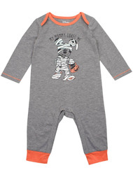 Infant Boys Gray Disney Mummy Mickey Mouse Romper Halloween Coveralls
