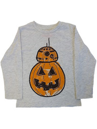 Infant & Toddler Boys Oatmeal Star Wars BB-8 Long Sleeve Halloween T-Shirt