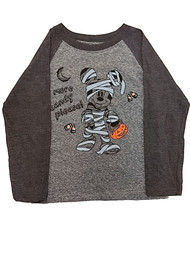 Infant & Toddler Boys Gray Mickey Mouse Long Sleeve Halloween T-Shirt