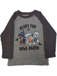 Paw Patrol Toddler Boys Gray Howl-O-Ween Long Sleeve Halloween T-Shirt