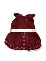 Red Christmas Holiday Dress Bow-Tie Snowflake Dog Pet Costume Outfit Large