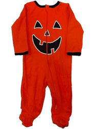 Infant Boys Orange Jack-O-Lantern Halloween Footie Sleeper Sleep & Play