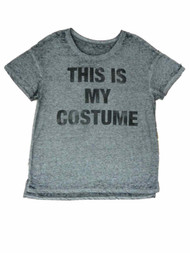 LOL Vintage Womens Gray This Is My Costume Halloween T-Shirt Distressed Shirt