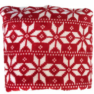 The Big One Oversized Plush Throw Blanket Red Fair Isle - 5ft x 6ft