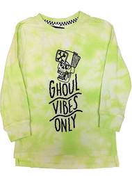Boys Green Long Sleeve Halloween Tee Shirt Ghoul Vibes Only T-Shirt