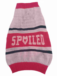 Dog Female Knit Sweater Hot Pink Spoiled Pet Outfit Apparel
