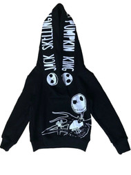 Disney Boys Black Jack Skellington Pullover Hoodie Halloween Sweatshirt