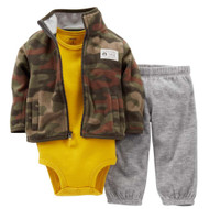 Carters Infant Boys 3 Piece Rescue Ranger Camo Jacket Sweat Pants & Creeper 6 Months