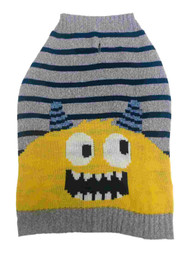 Dog Knit Sweater Yellow Horned Monster Pet Outfit Apparel Medium