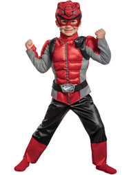 Toddler Boys Saban's Power Rangers Beast Morphers Red Ranger Muscle Costume