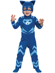Toddler Boys PJ Masks Blue Catboy Halloween Costume With Detachable Tail