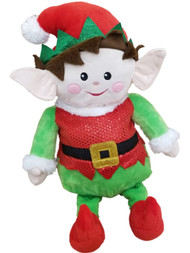 Dan Dee Sitting Santas Elf Stuffed Animal, 17" Christmas Plush Pal