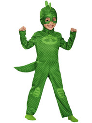 Toddler Boys PJ Masks Green Gekko Halloween Costume With Detachable Tail 2T
