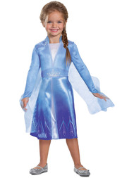 Disney Toddler & Girls Frozen 2 Princess Elsa Blue Glitter Costume Dress