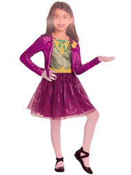 DC Girls Purple & Green Glitter The Joker Villain Halloween Costume Dress