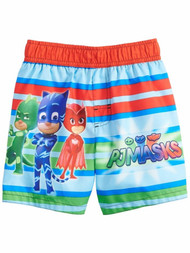 Toddler Boys PJ Masks Red & Blue Swim Trunks Board Shorts Summer Swimwear 2T