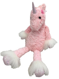 Luxe Fuzzy Soft Fur Pink Unicorn 19 inch Stuffed Animal Plush Pal