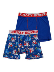 Mens 2-Pack Santa Unicorn Rainbow Whale Christmas Underwear Boxer Briefs