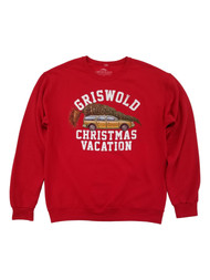 National Lampoon Christmas Vacation Mens Red Fleece Sweatshirt