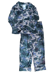 Boys Green Camo Viper Squad Plane Print 2 Pc Flannel Sleepwear Pajama PJ Set 4