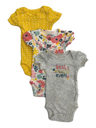 Carters Infant Girls 3pc Bodysuits Set Best Smile Ever Baby Outfit