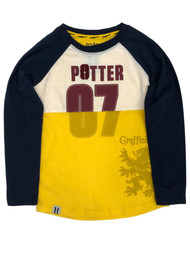 Harry Potter Blue & Yellow Long Sleeved T-Shirt Tee Shirt