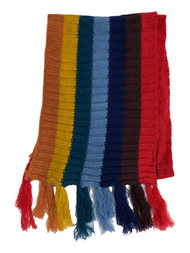 Womens Colorful Rainbow Fringe Winter Scarf 68 by 12 inches