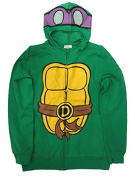 TMNT Womens (Juniors) Green Ninja Turtles Donatello Hoodie Sweatshirt