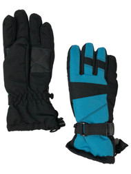 Girls Aqua Blue & Black Thinsulate Ski & Snow Winter Gloves
