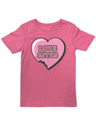 Womens Pink Love Bites Heart Valentines Day Tee Shirt T-Shirt