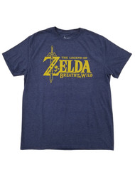 Bioworld Mens Blue The Legend Of Zelda Breath Of The Wild T-Shirt Large